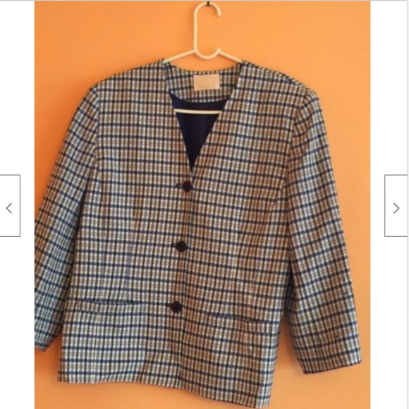 VTG PENDLETON Check Pattern Blazer Jacket SZ 14 - Picture 2 of 7